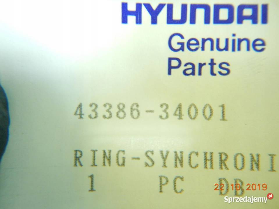 PIERŚCIEŃ SYNCHRONIZATORA HYUNDAI ELANTRA LANTRA Osłony i zaślepki sprzedam