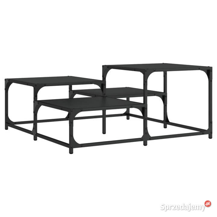 Stolik kawowy czarny 875x875x40 materiał Warszawa