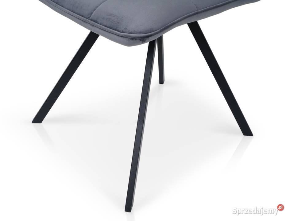 Kpl Krzeseł Antracytowych metalowe nogi 6 Gliwice