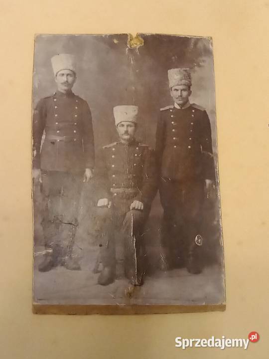 Stara fotografia kartonikowa Żołnierze carscy ok śląskie Katowice