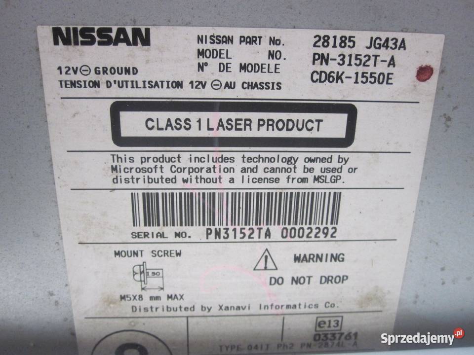 XTRAIL II T31 LIFT 10r radio CD ekran