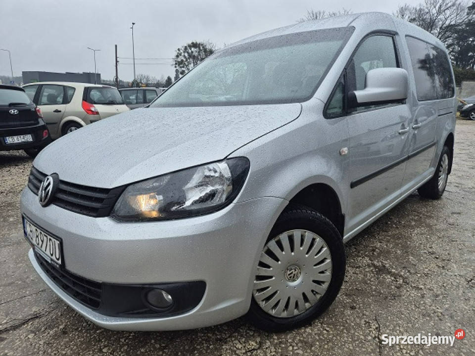 Volkswagen Caddy SalonLong 7 osób Vat23 20tdi elektryczne lusterka Bydgoszcz