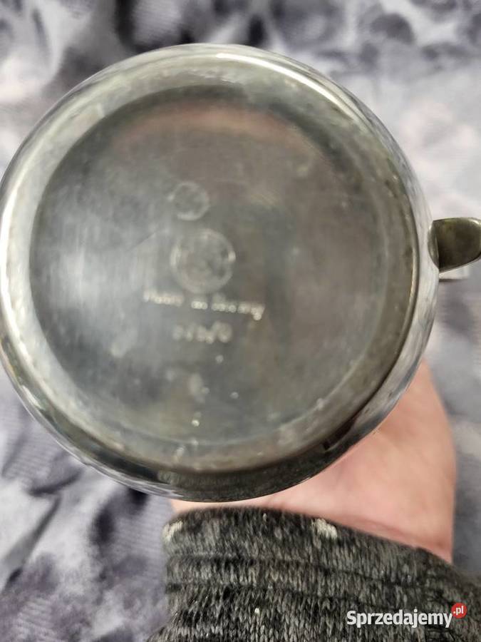 Naczynia świeczniki mosiężne i miedziane stare