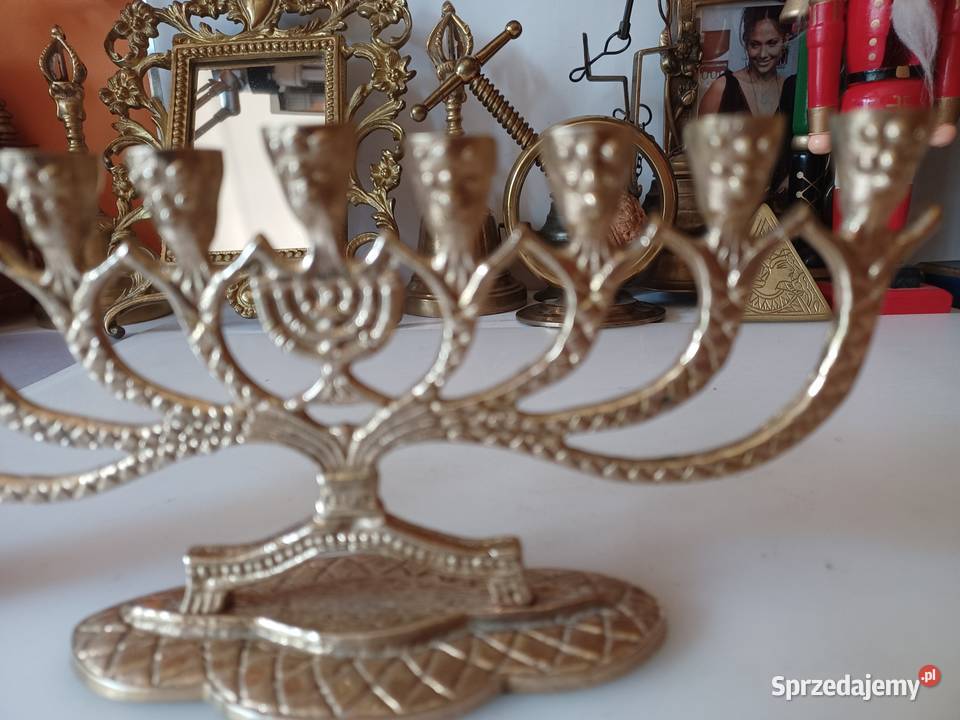 Świecznik mosiężny hanuka Mosiądz wielkopolskie Poznań