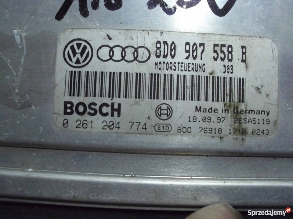 KOMPUTER AUDI PASSAT B5 18 0261204774 8DO907558B dolnośląskie Lubin