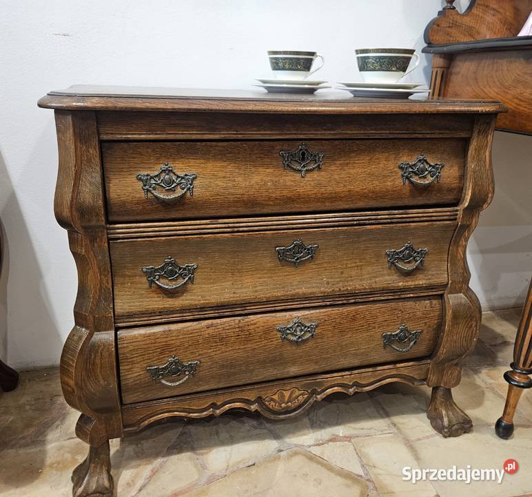 Stylowa drewniana komoda z 3 szufladami lubelskie Lublin sprzedam