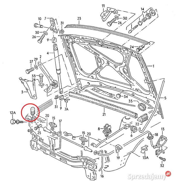 Audi 80 Odbój maski Ogranicznik Odbijak osobowe Dębica sprzedam