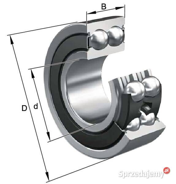 Łożysko kulkowe skośne 35x80x349 mm INAFAG Części i osprzęt rolniczy Kamionna