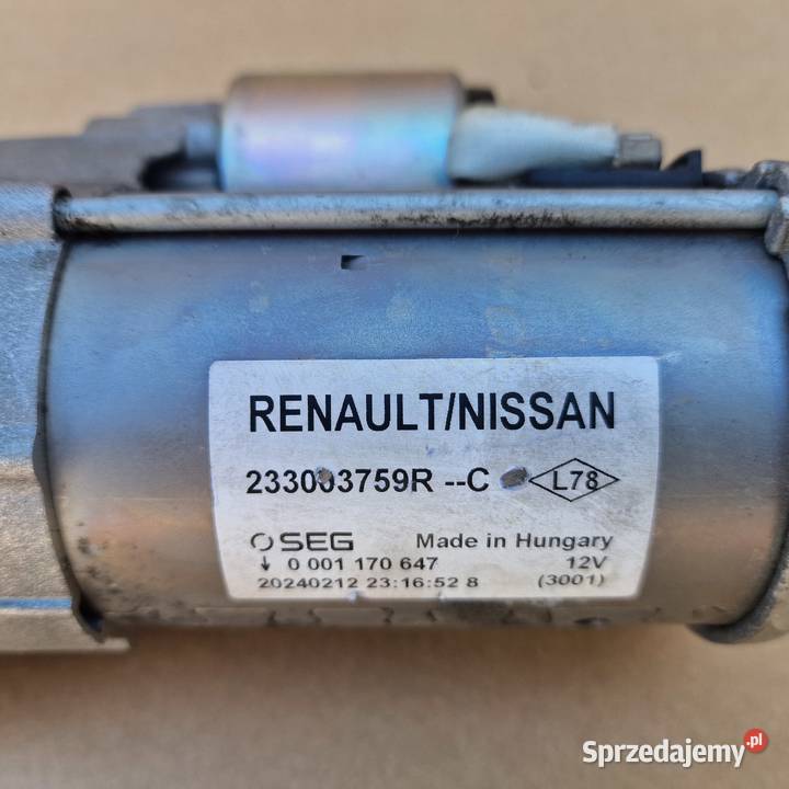 RENAULT DACIA NISSAN ROZRUSZNIK SEG 0001170647 Części samochodowe sprzedam