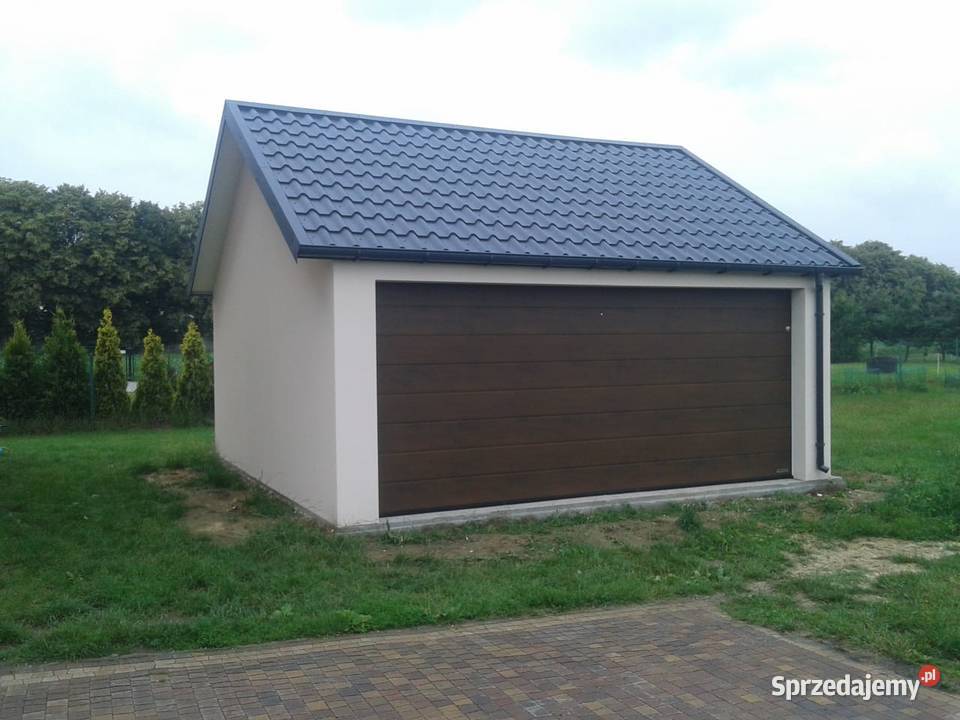 Duży Garaż tynkowany pokryty akrylem NA RATY samodzielny