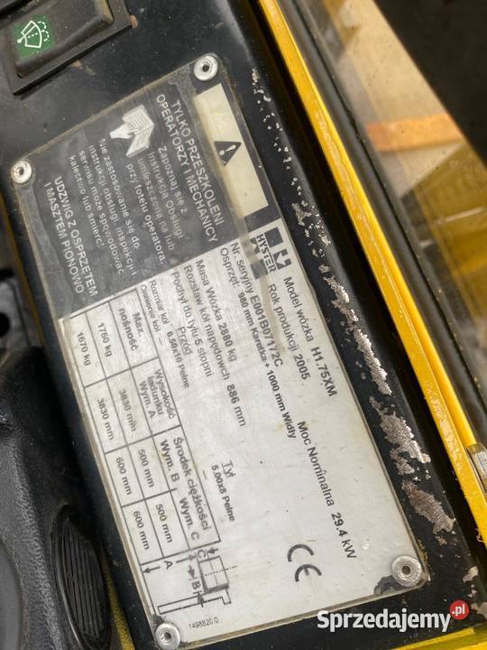 Wózek widłowy HYSTER H175XM gaz Antonie