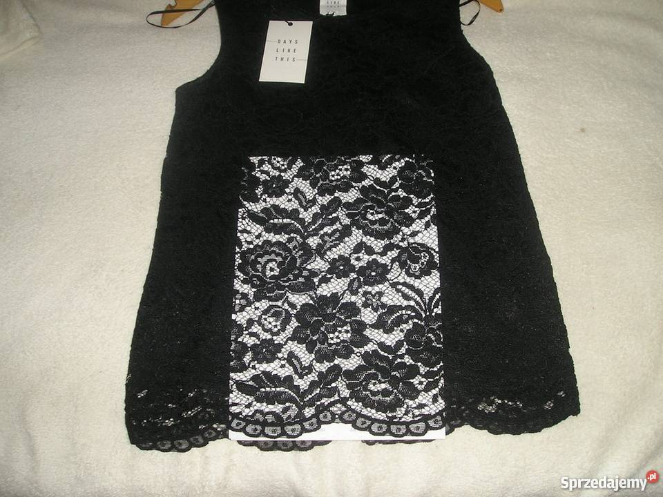 koronkowa czarna bluzka M 38 nowa pomorskie Słupsk