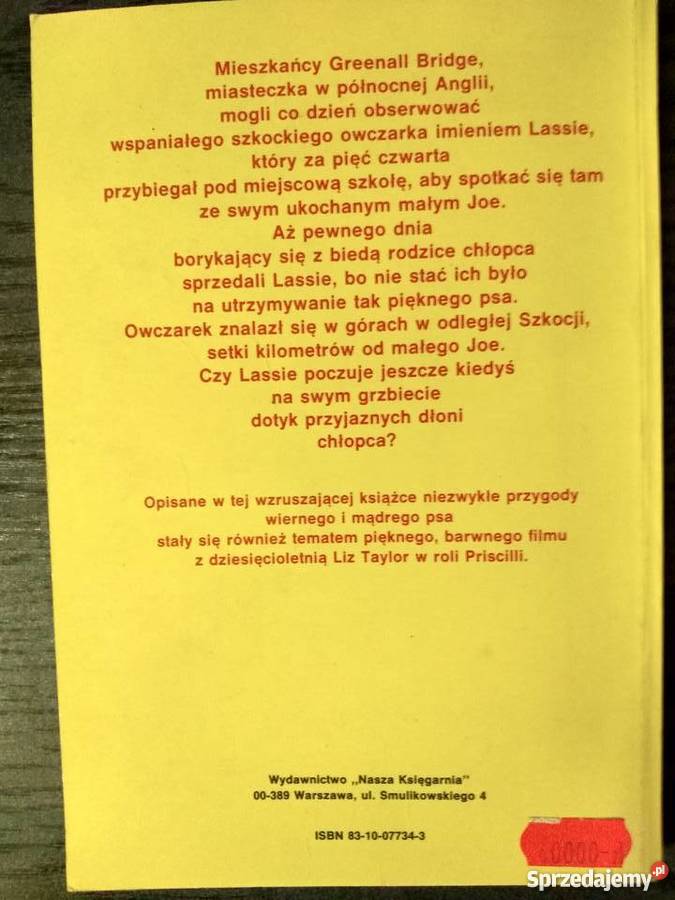 Lassie wróć Eric Knight Rok wydania 1994 mazowieckie sprzedam