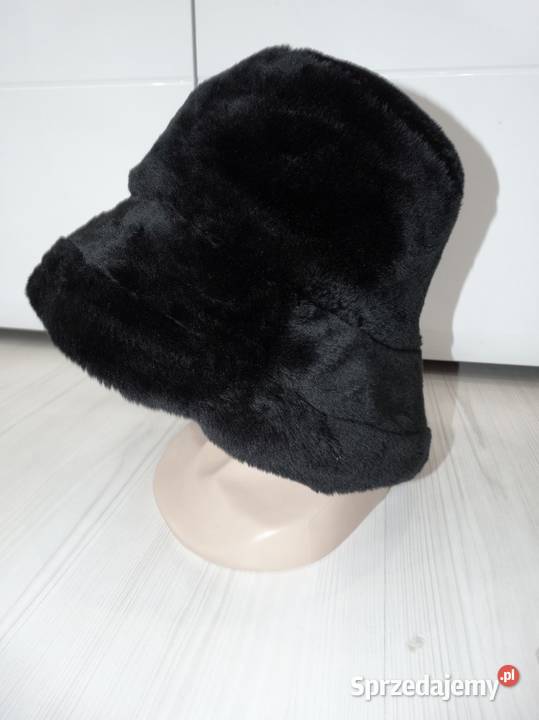 Czapka Kapelusz Bucket Zimowa Futrzana Sztuczne Nakrycia głowy Łomża