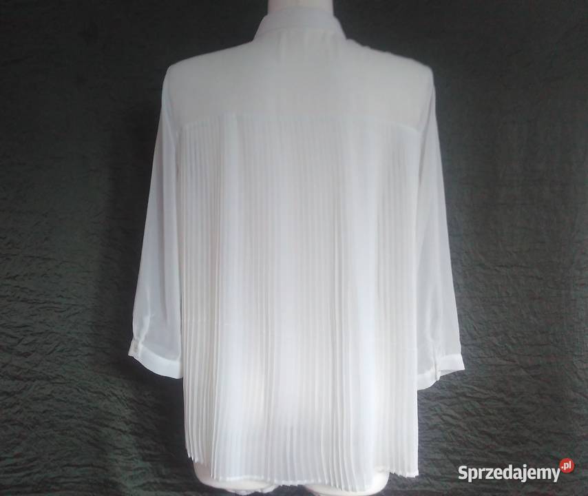 BLUZKA biała Elegancka r 4042 Plisa rękaw 78 Białystok sprzedam