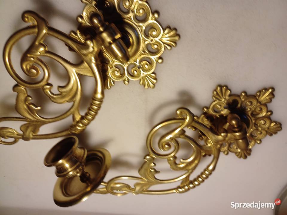 Komlet dwóch pięknych świeczników do pianina wielkopolskie Poznań sprzedam