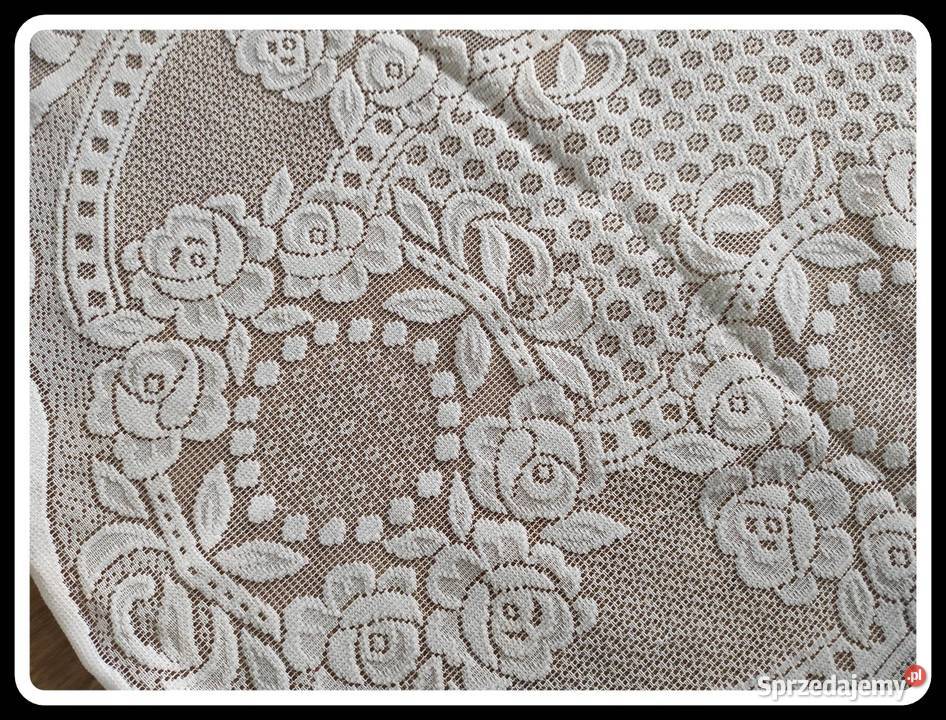 Obrus obrusik serweta koronkowa kwiaty 115 x 53 mazowieckie Płock sprzedam