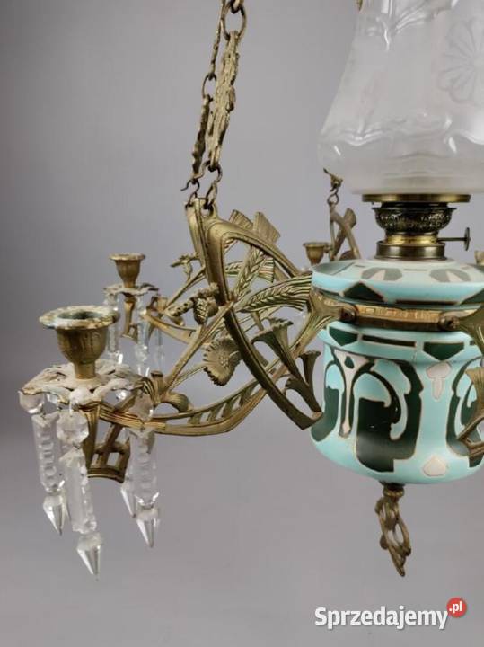 Lampa majolika wisząca klosz świeczki z polowy Pozostałe zachodniopomorskie Szczecin