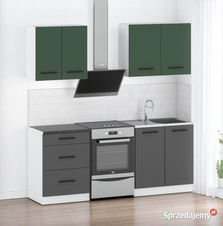 Meble kuchenne modułowe z blatem małe 2m biały 145cm Elbląg sprzedam