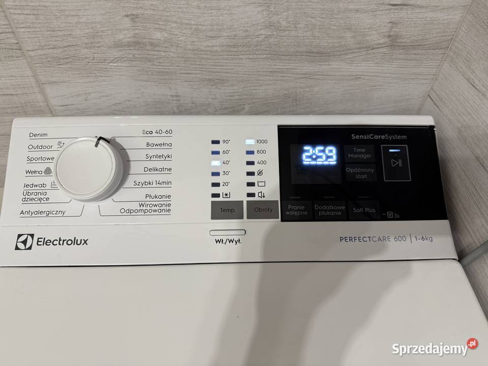 Pralka Electrolux załadunek góry wolnostojące