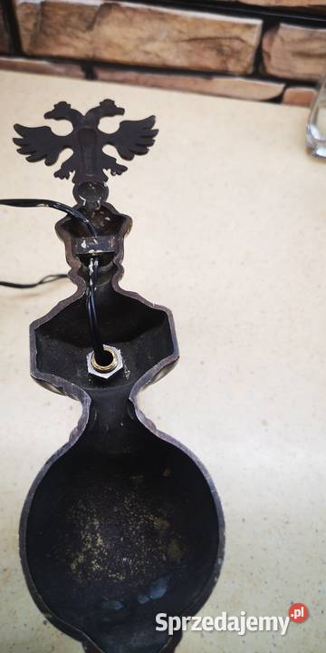 Mosiężny kinkiet z dwugłowym orłem AustroWęgry Gdańsk sprzedam