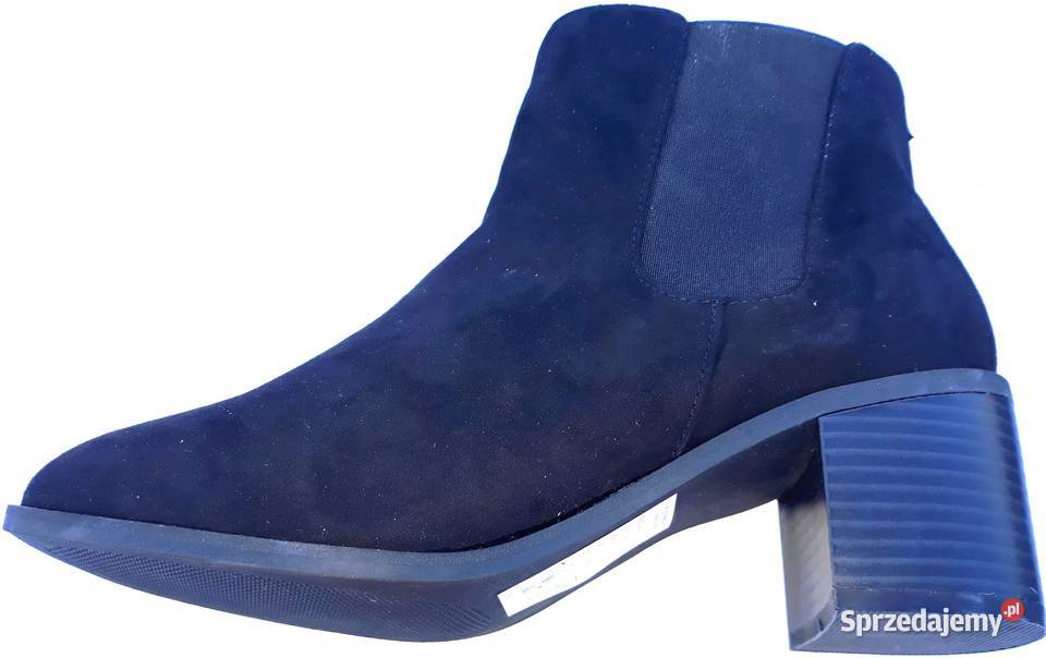 39 botki damskie Simply Be 25 czarne zamszowe 25cm Szczerbice