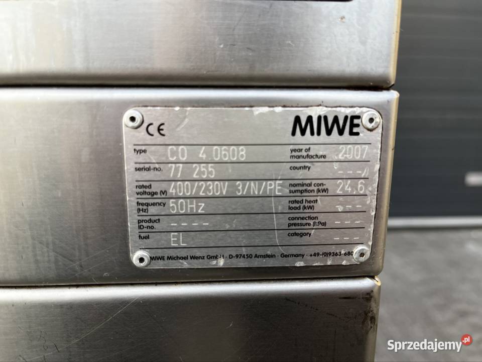 Piec piekarniczy półkowy Miwe Condo Wachtel Przemyśl