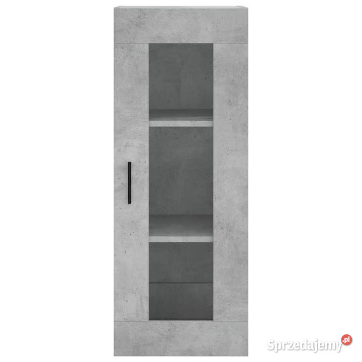Wysoka szafka szarość betonu 345x34x180 Warszawa