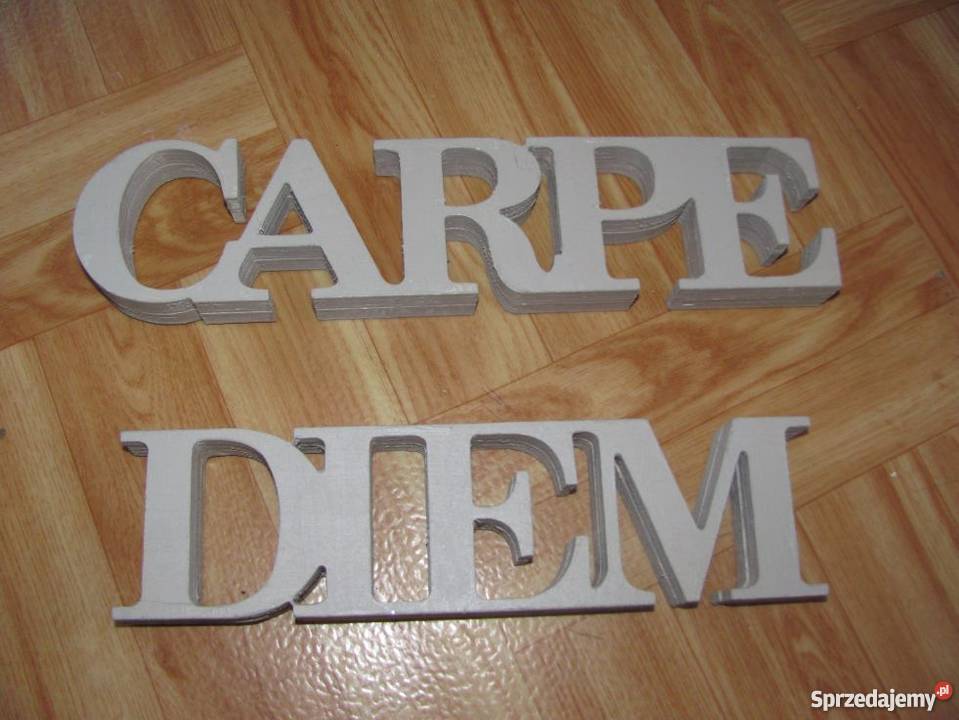 Carpe Diem napis litery 3D solidne 25 grubości Zamość