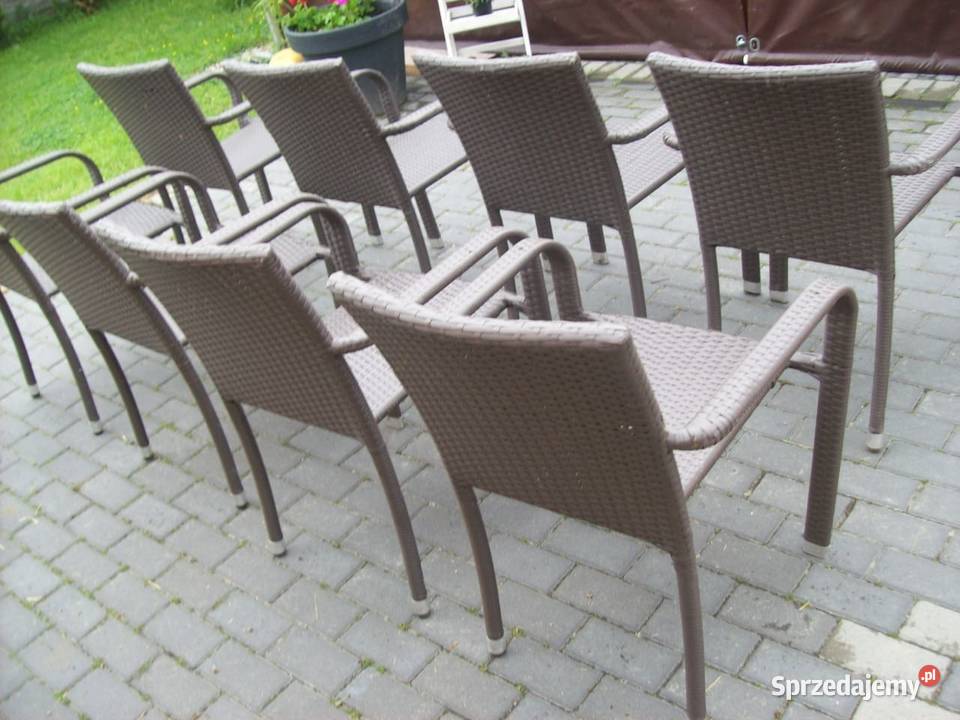 krzesło z techno ratanu kolor ciemny krzesła wielkopolskie Głogowa sprzedam