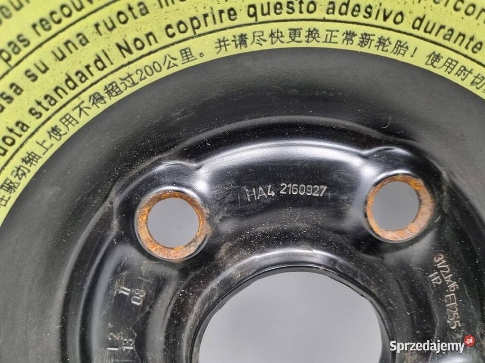 KOŁO ZAPASOWE DOJAZDOWE Audi Seat Vw Golf VI Samochodowe Rudka