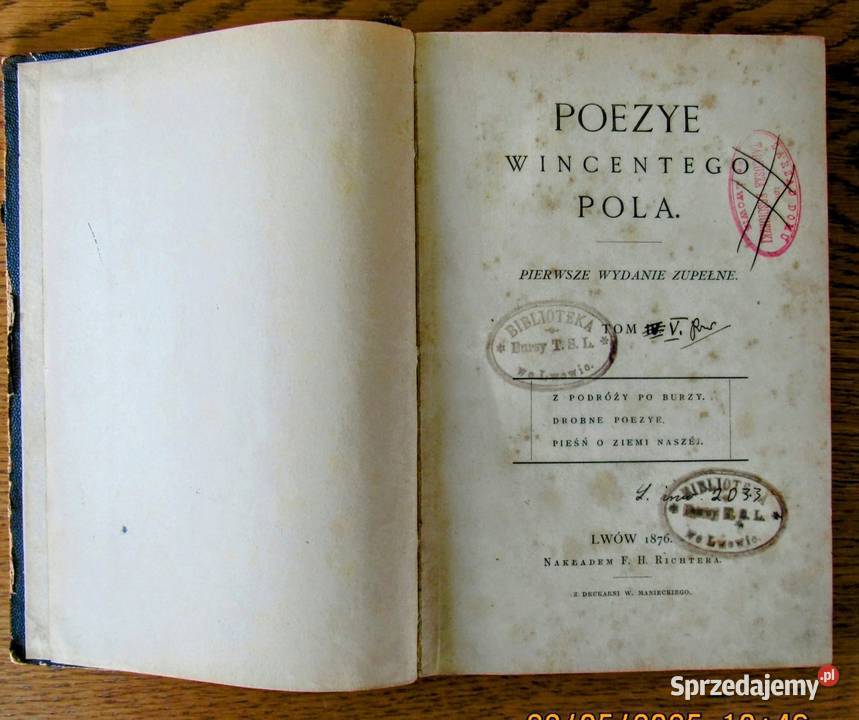 Poezje zebrane WPOLA pierwsze wydanie zupełne tV Bychawka Trzecia sprzedam