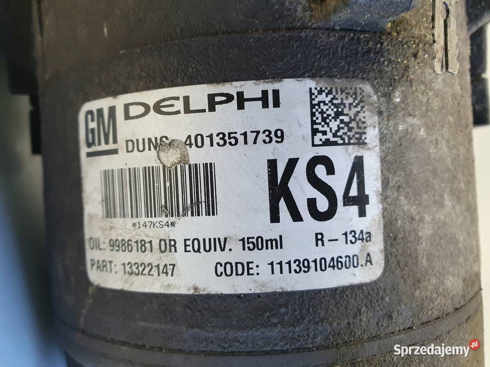 SPRĘŻARKA KLIMATYZACJI Opel Zafira B 18 16V osobowe lubelskie Rudka