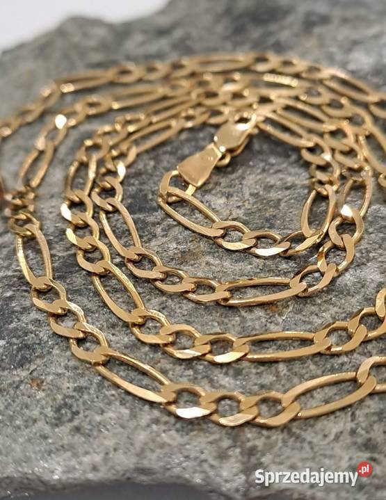 Złoty łańcuszek splot Figaro Pr585 warmińsko-mazurskie Gołdap