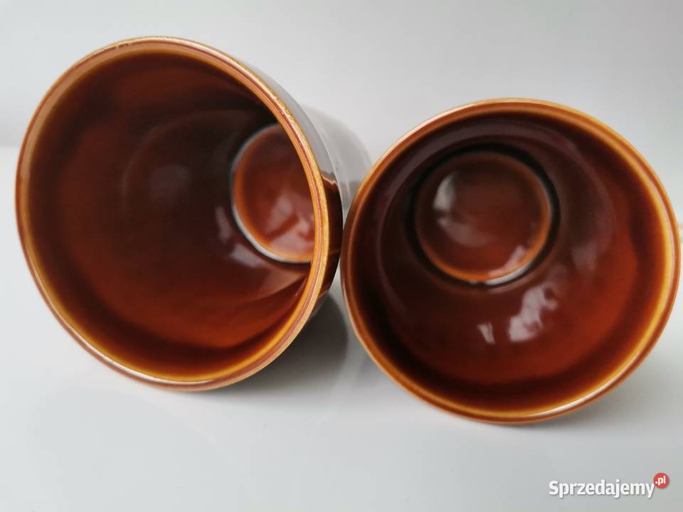 Stare nieużywane 2 kubki porcelit Pruszków PRL Katowice