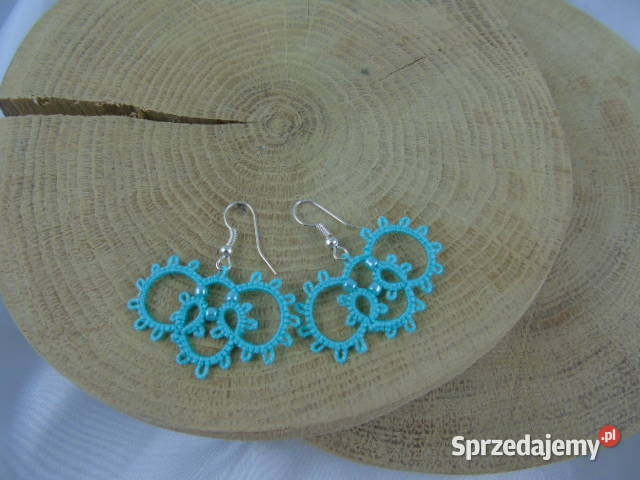 Kolczyki frywolitkowe różne wzory i kolory Wiśniowa sprzedam