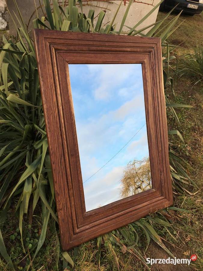 Stare lustro w dębowej ramie Lublin