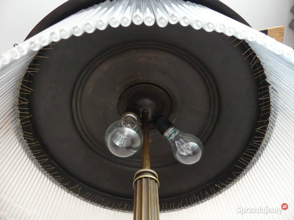 Piękna mosiężna lampa podłogowa lata 20 sprawna Poznań