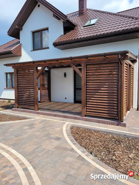 Pergola zadaszenie taras drewno BSH ruchome Warszawa