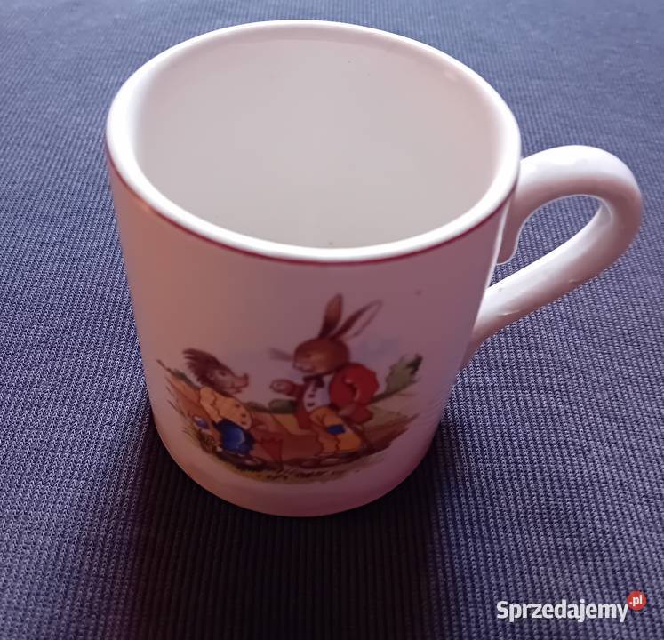 Fajansowy kubek dzieci dekoracja bajkowa Koźminek