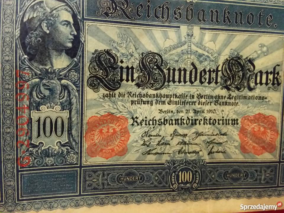 100 Marek Niemcy 1910 różne serie Gorzów Wielkopolski sprzedam