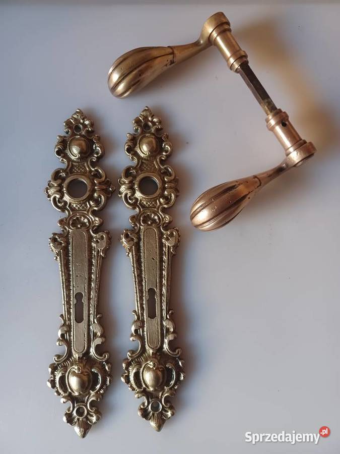 Mosiężne pałacowe klamki i szyldy Poznań sprzedam