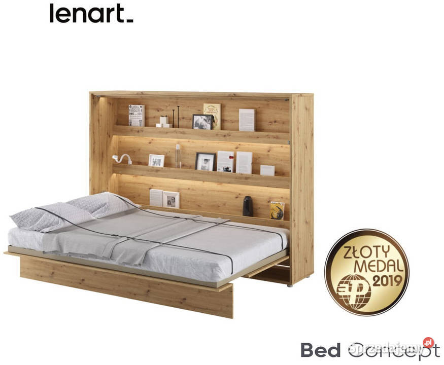 Półkotapczan Łóżko w Szafie BED CONCEPT 140x200 157cm Łóżka, wersalki i sofy sprzedam