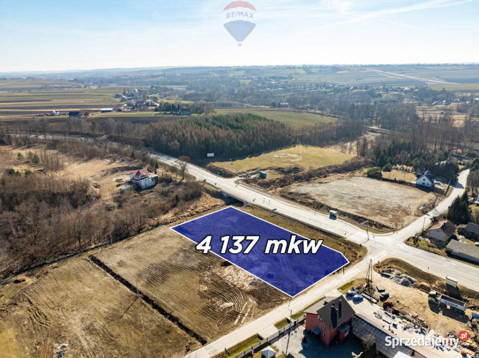 Działka usługowa z wz S7 Sprzedaż Szczepanowice sprzedam