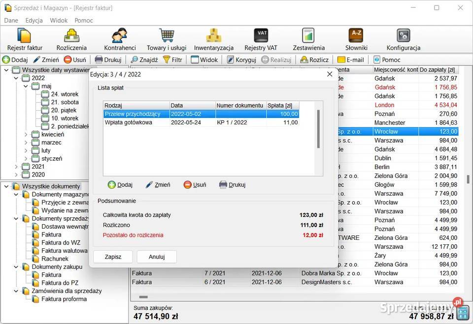 Sprzedaż i magazyn program do faktur z magazynem Łódź