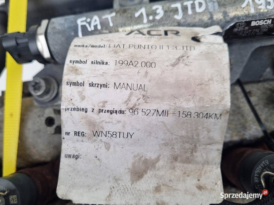 SILNIK KOMPLET Fiat Punto Evo 13 MJET 75 Janów