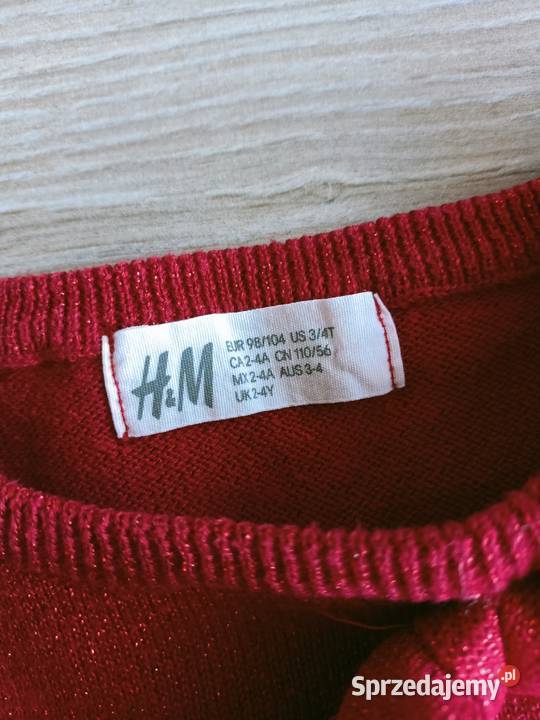 Sukienka dziewczęca czerwona z kokardą 98104 dziewczynka sprzedam