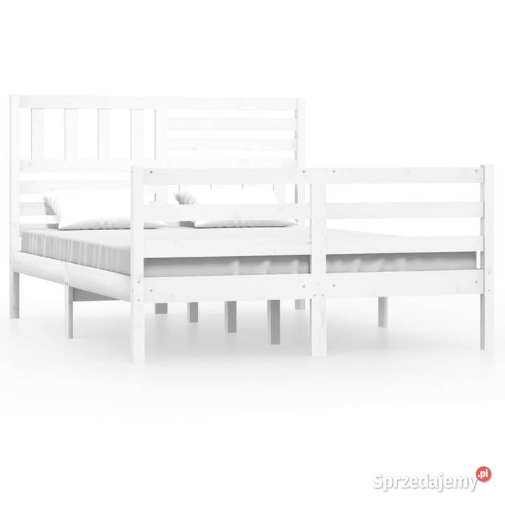 Rama łóżka biała lite drewno 120 x 200 WM3101084 Warszawa sprzedam