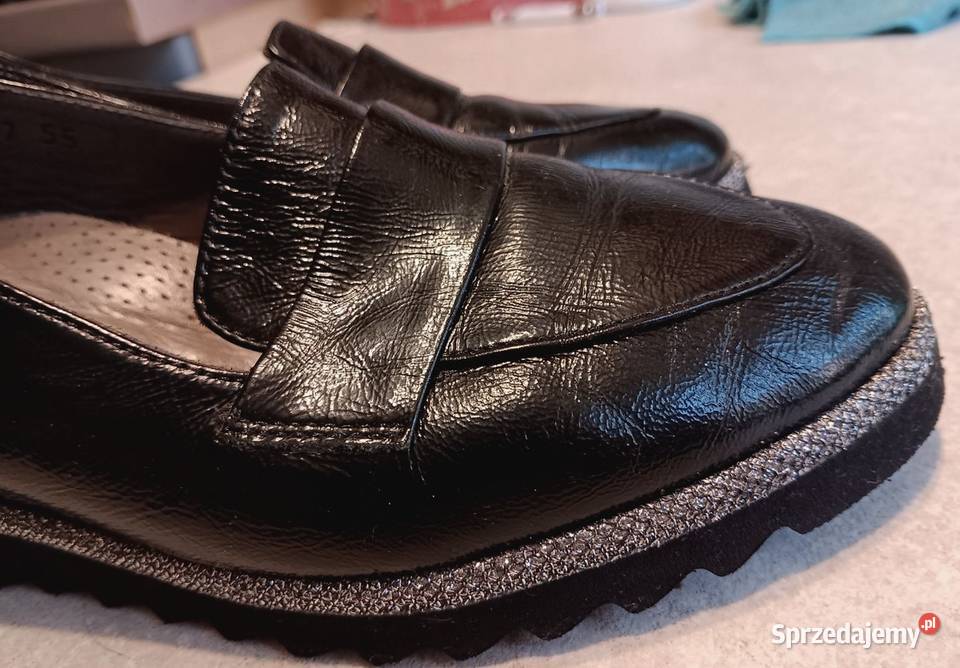 VENEZIA mokasyny skórzane na koturnie Opole sprzedam