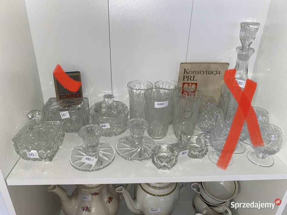 Szkło porcelana kryształy PRL